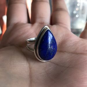 Size 6 lapis and sterling ring